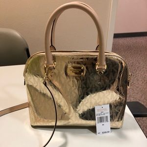 MK Michael Kors Gold Satchel